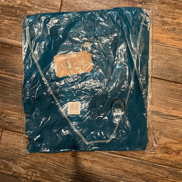 TEAL - BLUE Charlie V Neck Dress Natural life lounge wear - Picture 3 of 3